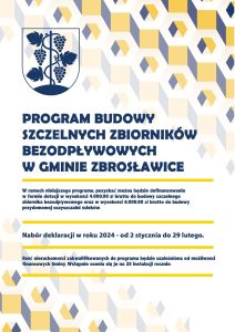 Programu budowy szczelnych zbiorników bezodpływowych - Zbrosławice